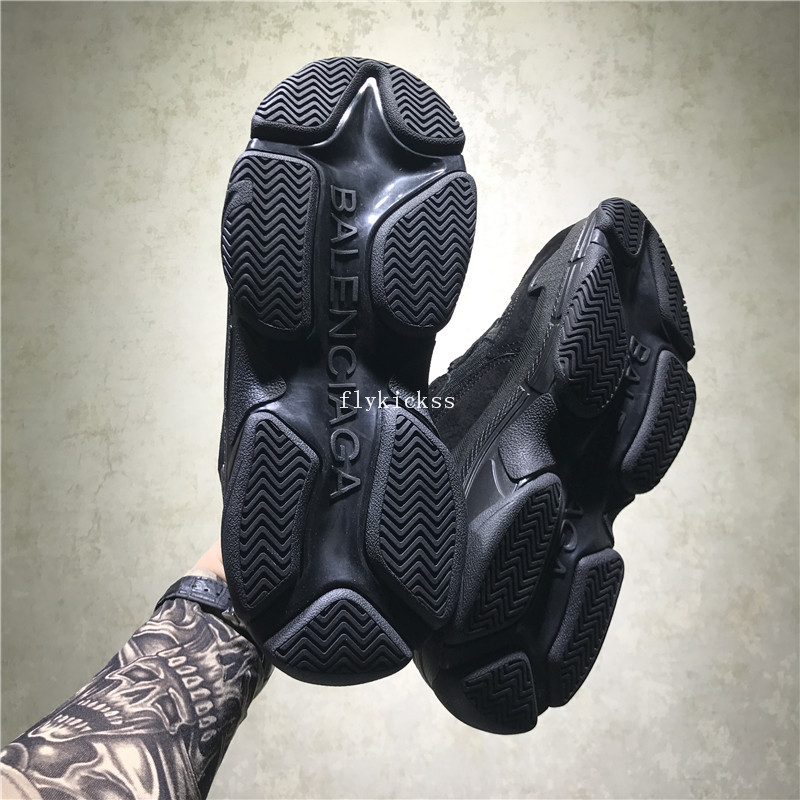 Balenciaga 2017 Fall Winter Triple-S Sneakers All Black